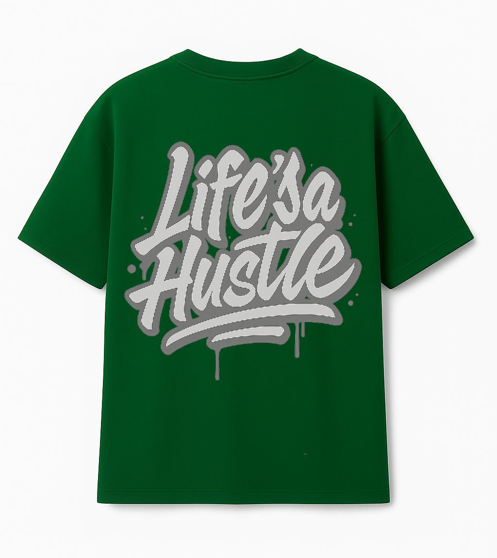 Playera Oversize Life is a Hustle By Homies Street